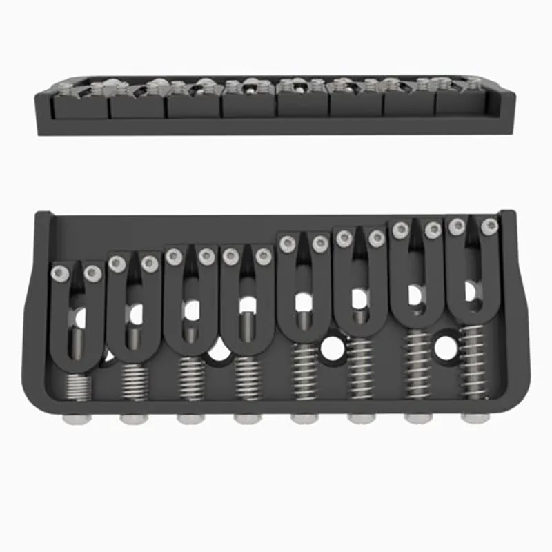 Hipshot 41080B 8-String Fixed Guitar Bridge, 0.125 Floor Height, Black Final Sale