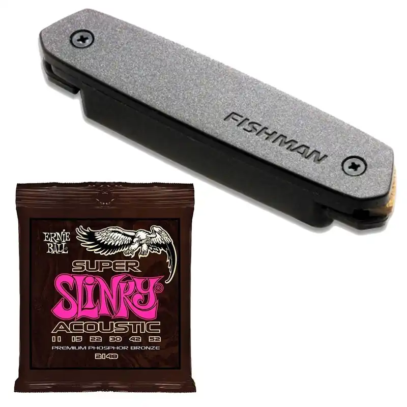 Fishman Neo-D Humbucker PRO-NEO-D02 Magnetic Soundhole Pickup with EB 2148 Super Professional Grade