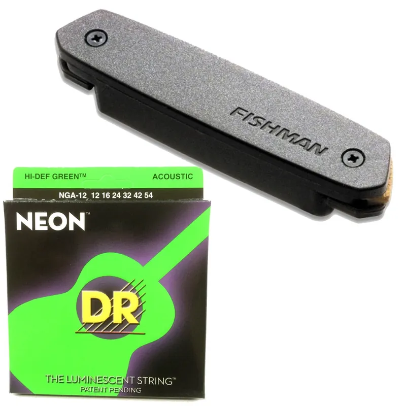 Fishman Neo-D Humbucker PRO-NEO-D02 Magnetic Soundhole Pickup with DRS NGA-12 Ne Limited Edition
