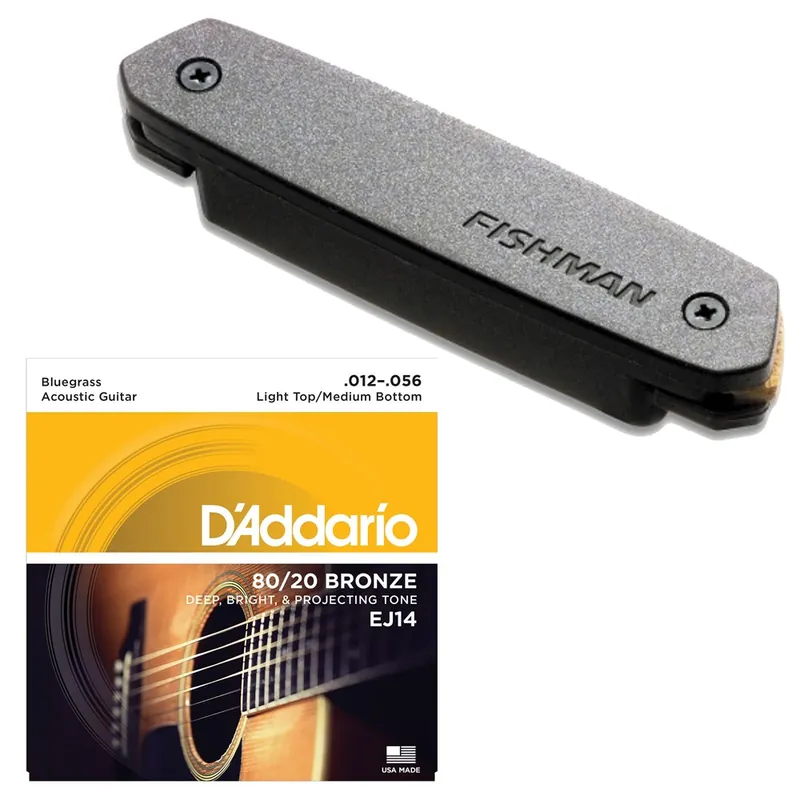 Factory Price Fishman Neo-D Humbucker PRO-NEO-D02 Magnetic Soundhole Pickup with D'Addario EJ14