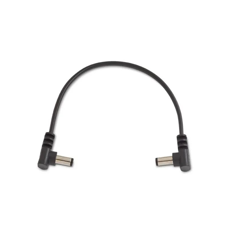 While Supplies Last RockBoard Flat Power Cable, 5.5 x 2.1, Black, 6 Inch, Right-Angle to Right-Angle