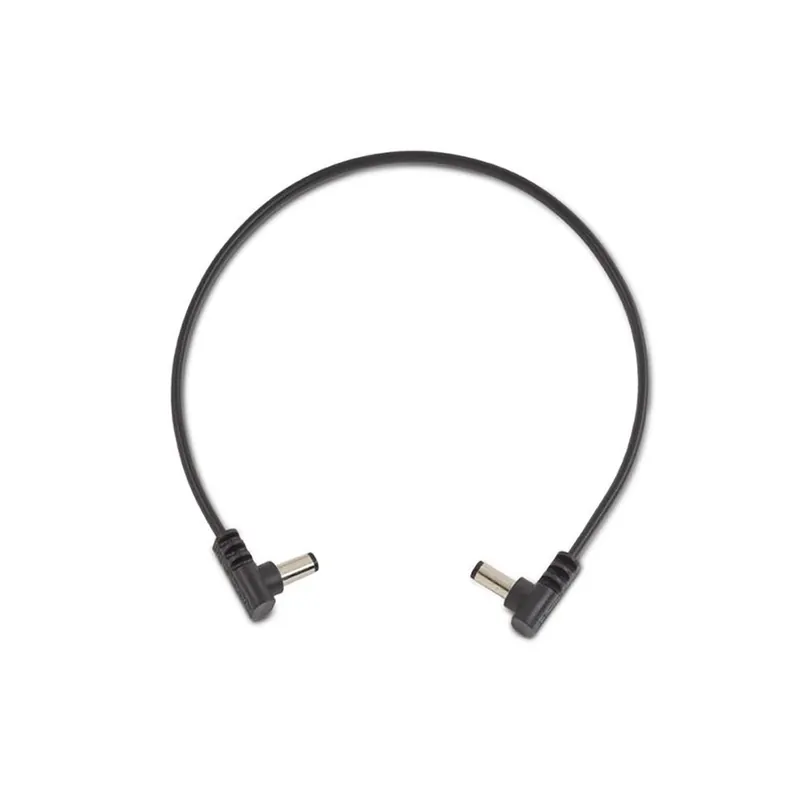 RockBoard Flat Power Cable, 5.5 x 2.1, Black, 12 Inch, Right-Angle to Right-Angle Buy Direct