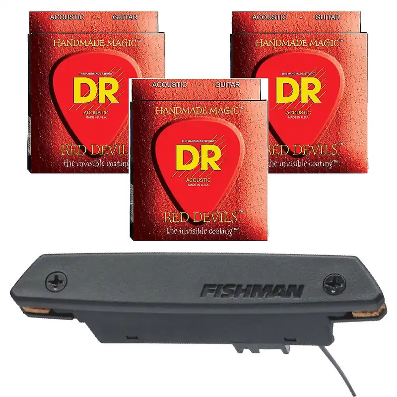 Fishman Rare Earth Single Coil Pickup with DRS RDA-13 K3 RD M/H Guitar Strings Final Sale