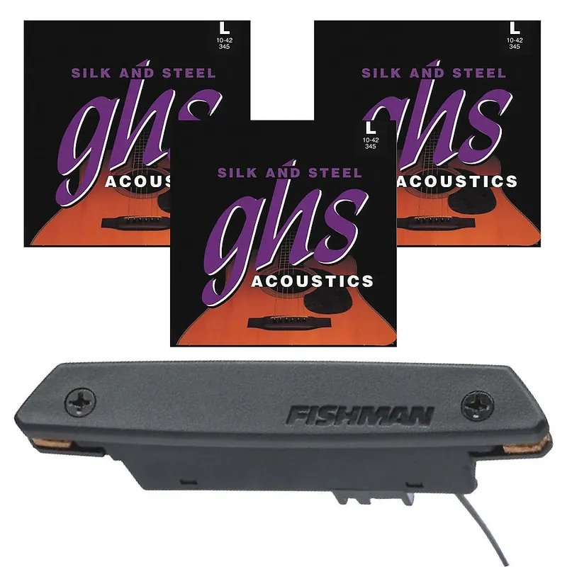 Fishman PRO-REP-101 Rare Earth Single Coil Pickup & GHS 345 Light Guitar Strings Best Seller