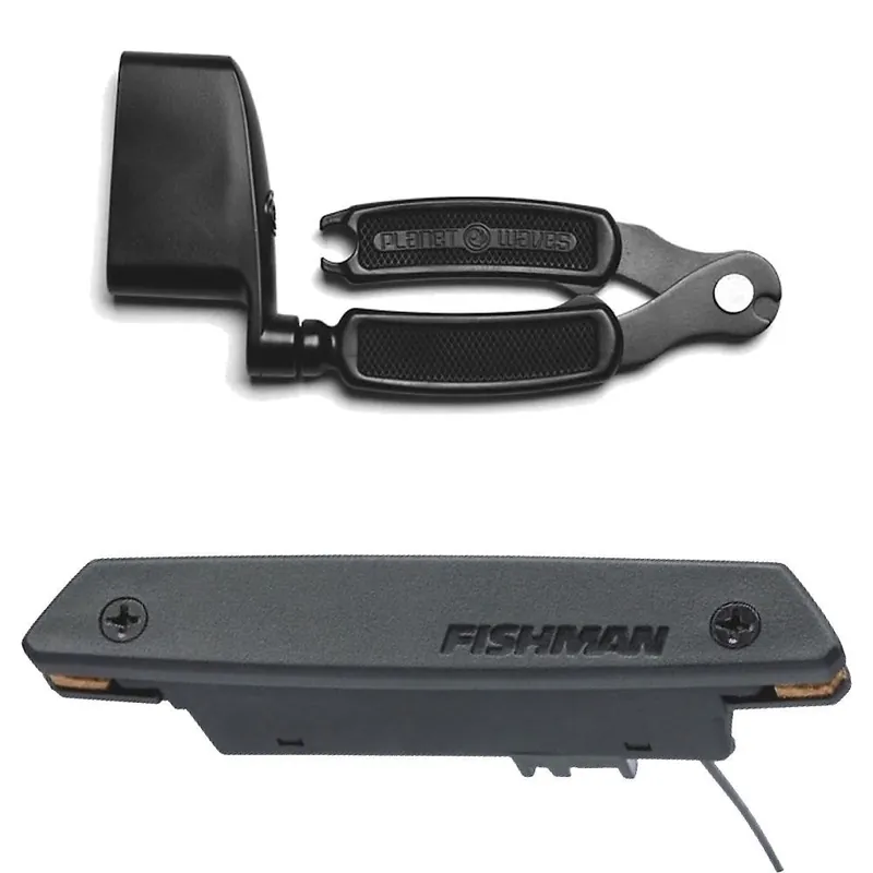 Genuine Fishman Rare Earth Single Coil Pickup with Planet Wave DP0002B Pro Winder