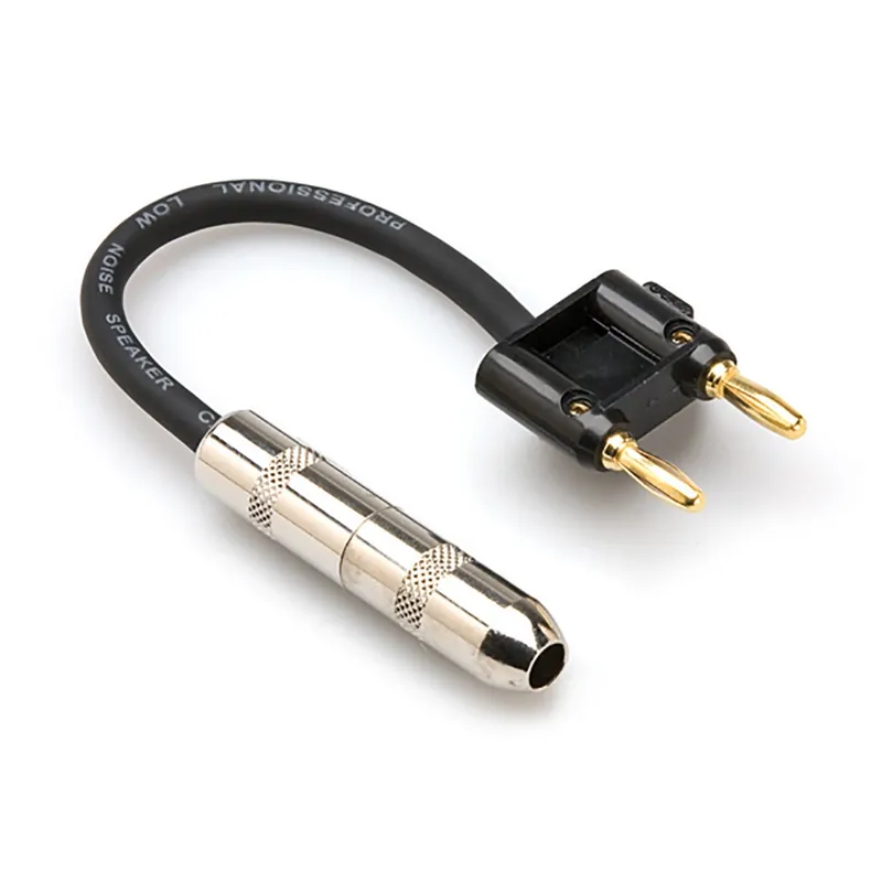 Hosa BNP-116BK Speaker Adaptor, Hosa 1/4 in TS to Dual Banana, 6 in, Black Editor’s Pick
