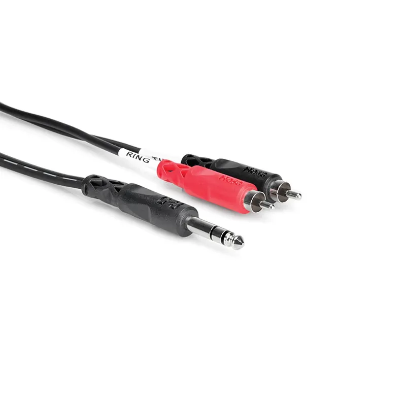 Hosa TRS-203 Insert Cable, 1/4 in TRS to Dual RCA, 3 m Viral