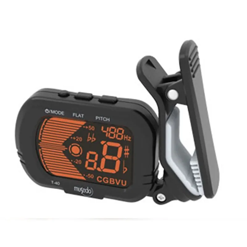 Free Delivery Musedo T-40 Clip-on Tuner for Guitar, Bass, Violin, and Ukulele