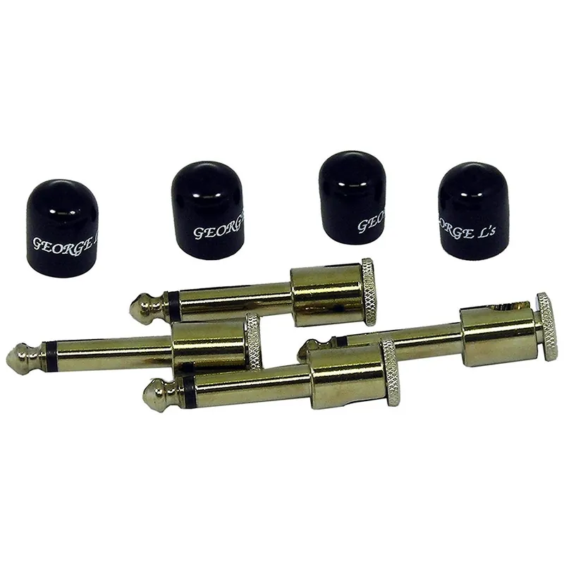 George L's 155 Nickel Connector Plugs, Right-Angle, 4-Pack Top Pick