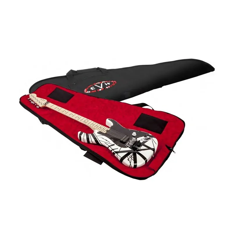 Hassle-Free Returns EVH Electric Guitar Gig Bag Black with Red Interior