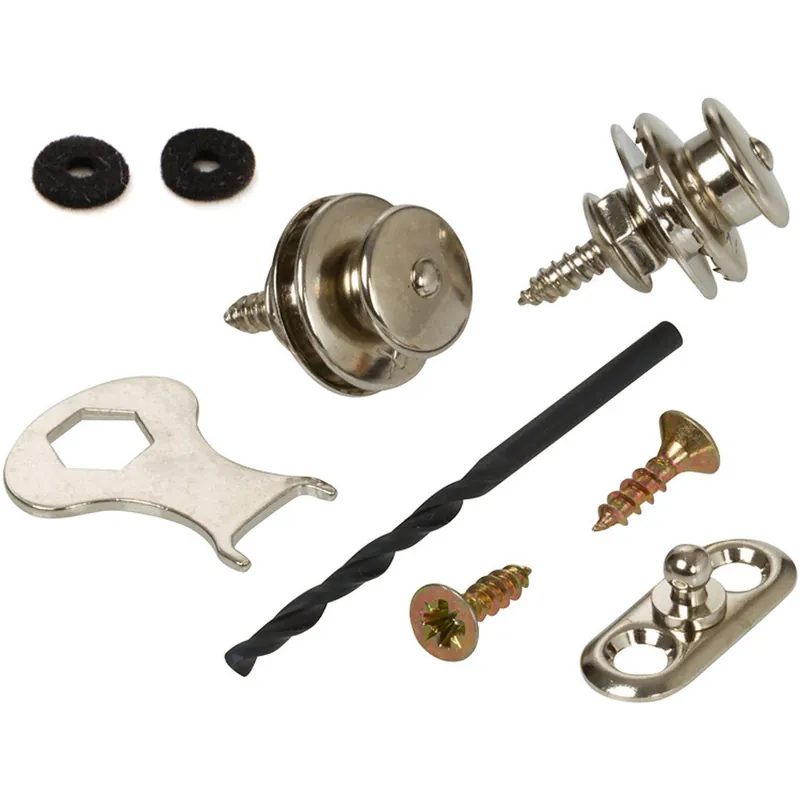 Affordable Loxx Strap Lock System for Acoustic Guitar/Bass - Nickel