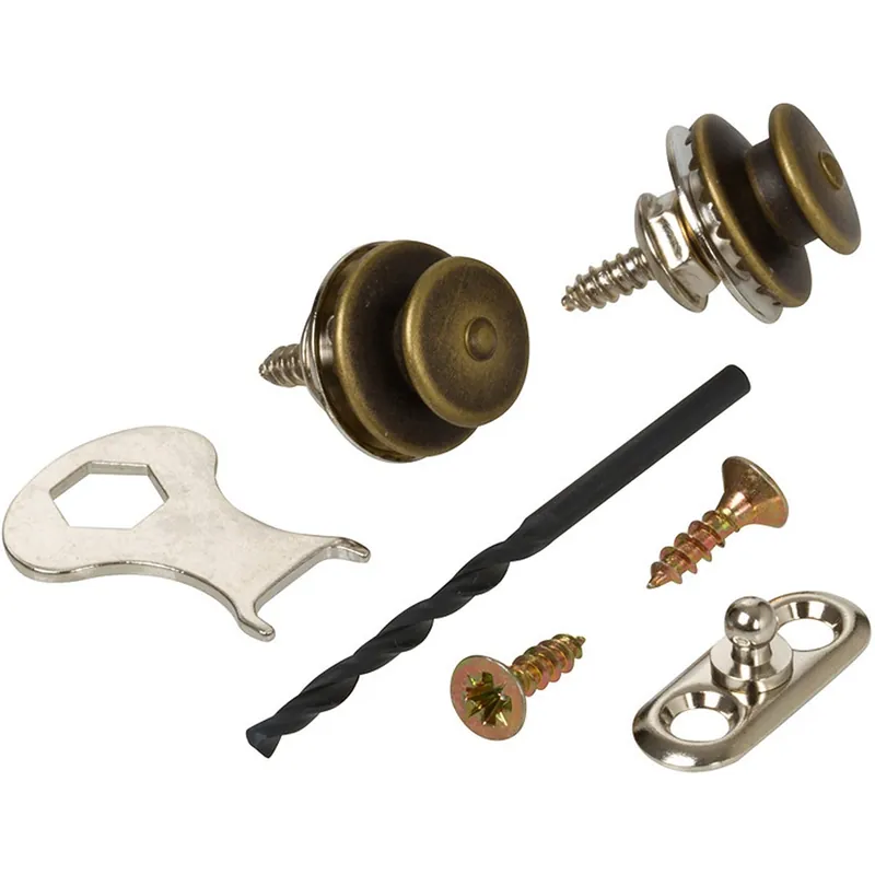 Loxx Strap Lock System for Acoustic Guitar/Bass - Antique Brass Original