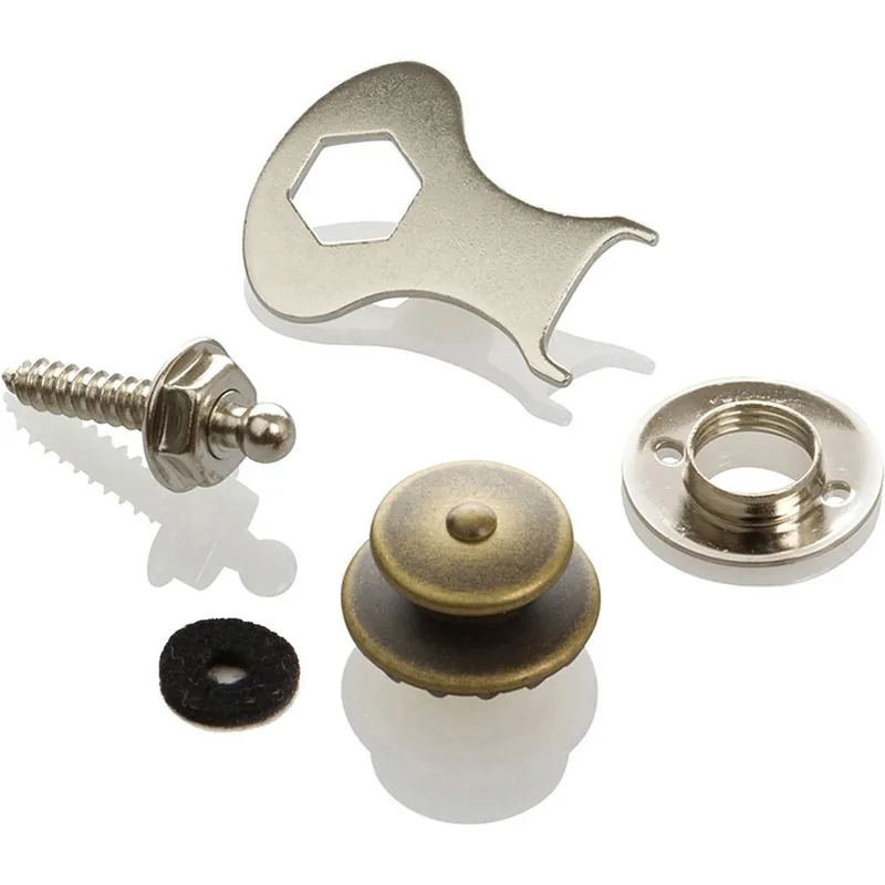 Loxx Strap Lock System for Electric Guitar/Bass - Antique Brass Warranty Included
