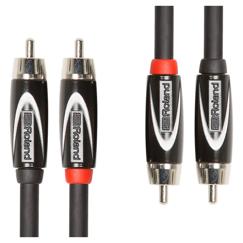 Direct From Manufacturer Roland Black Series Dual RCA to Same Interconnect Cable - 3 ft