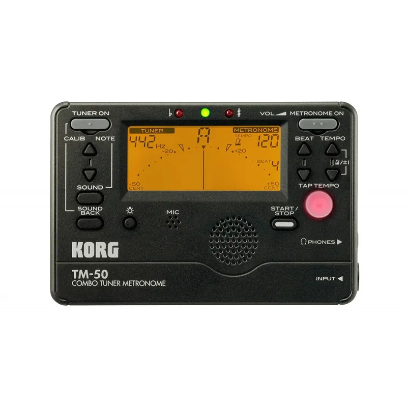 Korg TM-50C Combo Tuner Metronome and Contact Microphone - Black Free Delivery
