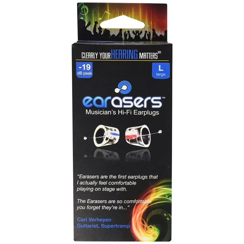 Earasers Musicians Hi-Fi Earplugs - Large Hassle-Free Returns