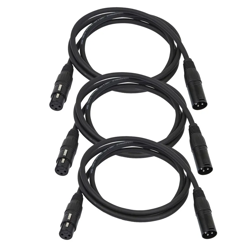 3-Pack of Monoprice 601602 1.5 Meter (5ft) 3-pin DMX Lighting & AES/EBU Cables Sale
