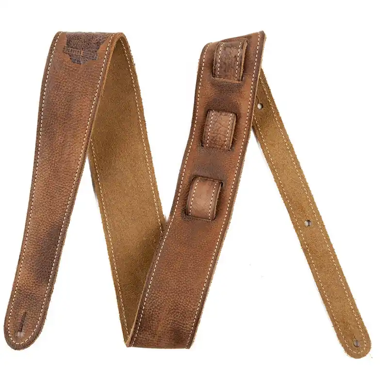Authentic Fender 2-Inch Wide Road Worn Guitar or Bass Strap, 42-55 Inch Length, Brown