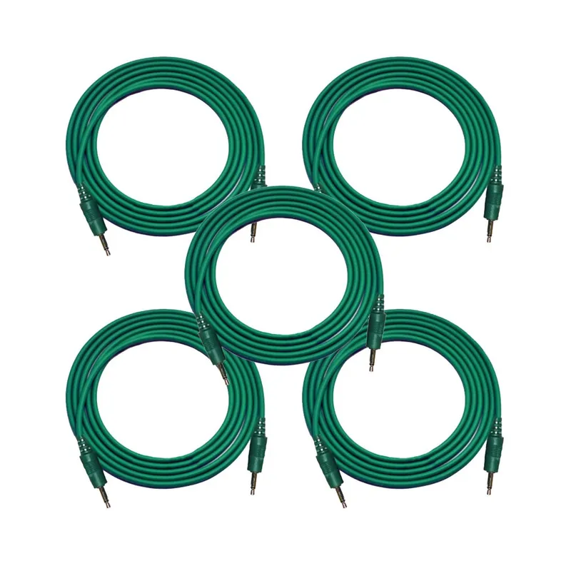 Ad Infinitum 363.5mm Mono Patch Cable 5-Pack in Green Certified