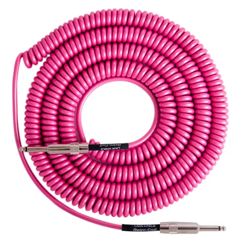 Lava Cable LCRCHP Retro Coil 20' Straight Instrument Cable - Hot Pink Fan Favorite