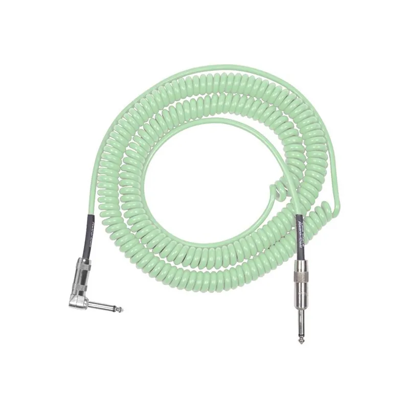 Special Discount Lava Cable LCRCRSG Retro Coil 20' Right-Angle to Straight Instrument Cable - Surf Green