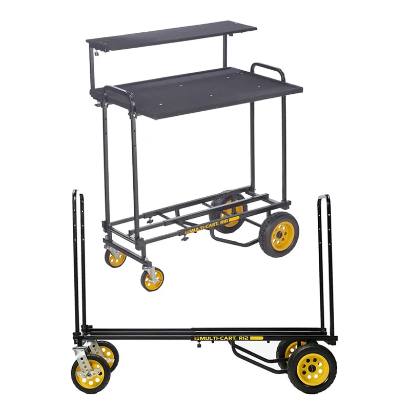 Factory Price Rock N Roller R12RT R-Trac All Terrain Multi Cart with Multi-Media 2-Tier Shelf