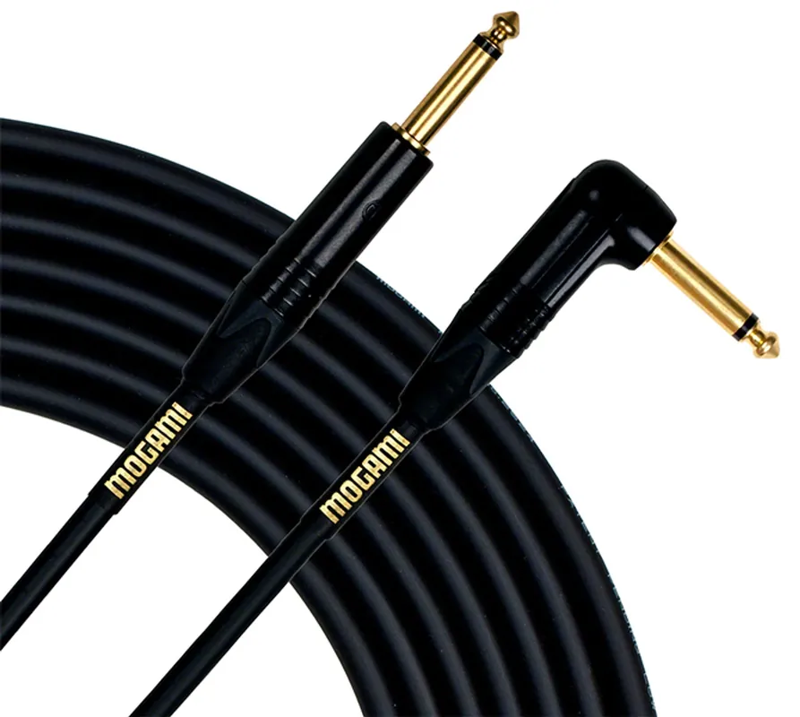 Buy Online Mogami Gold Instrument 18R Guitar Cable, Straight-Right Angle, 18-Foot