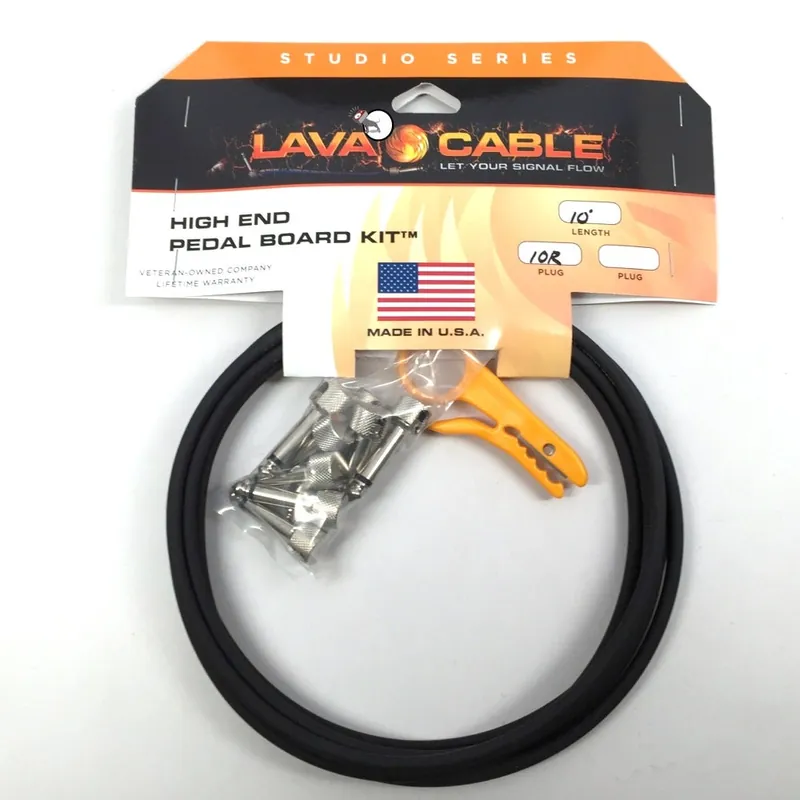 Weekend Sale Lava Cable LCPBKTR Studio Series High End Pedal Board Kit (Black)