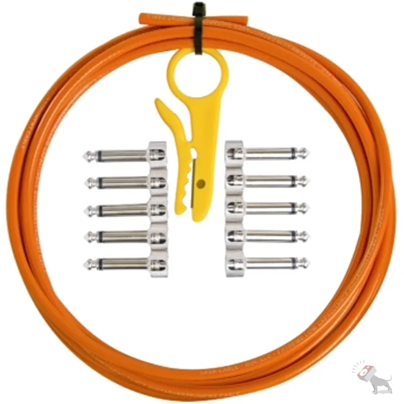 Secure Checkout Lava Soldered Mini Plug Kit 10' Cable 10 Right-Angle Plugs Orange