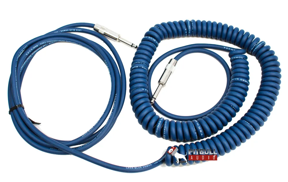 Shop Now Lava Cable Blue Demon Split Coil Instrument Cable Coiled to Straight 35'