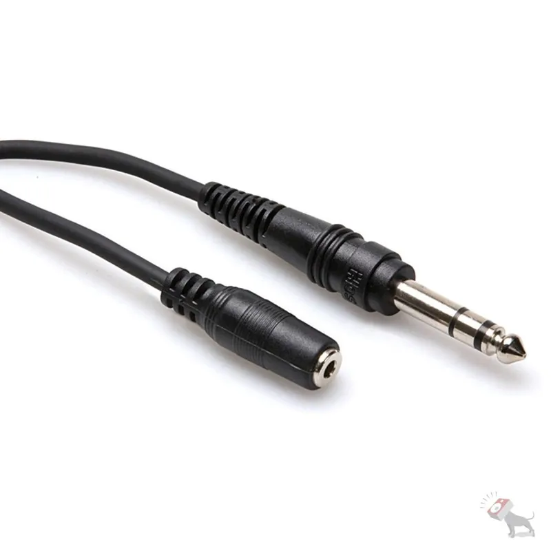 Budget Hosa MHE-325 Headphone Adaptor Cable 3.5 mm TRS to 1/4 in TRS 25 ft