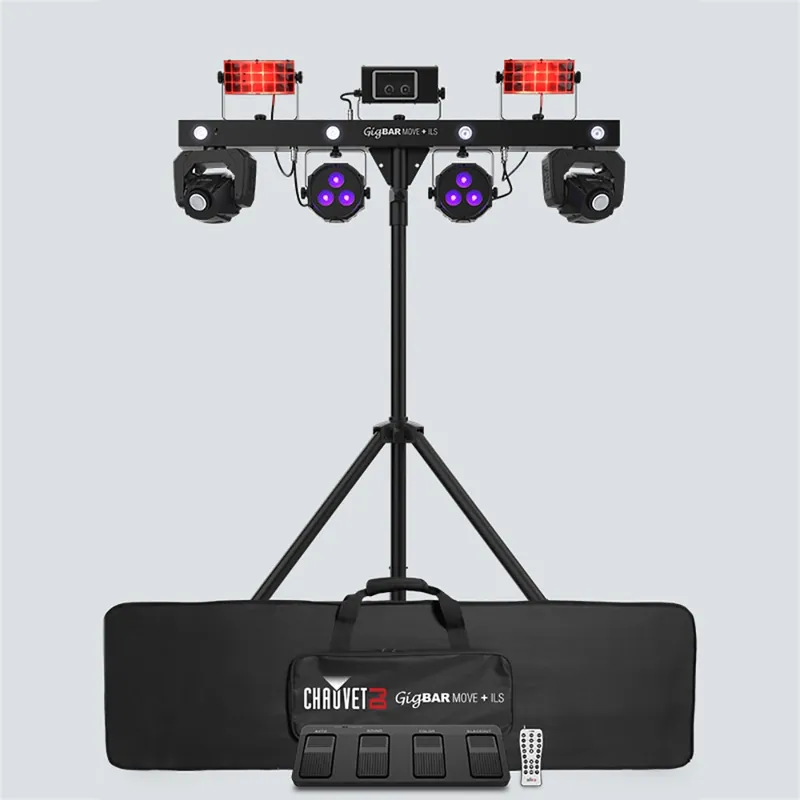 Chauvet GigBAR Move + ILS 5-in-1 Lighting System w/ T-Bar Stand & Carry Case Money Back Guarantee