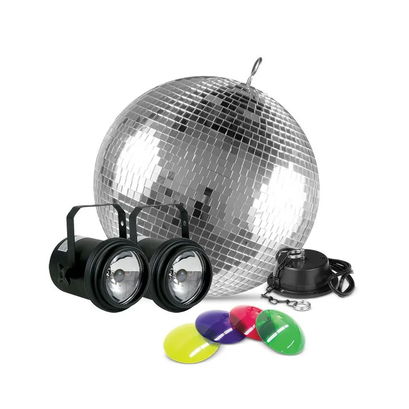 Eliminator Lighting M502EL All-in-One 12Disco Mirror Ball Kit with Motor, Pinspot Fixtures & Gels Genuine