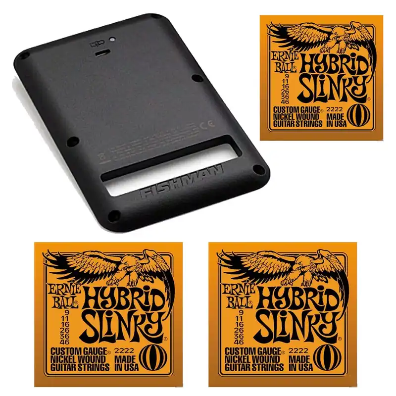 Worldwide Shipping Fishman Fluence Battery Pack for Strat-Black & EB 2222 HS Nickel Guitar Strings