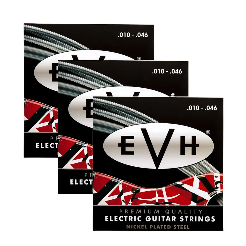 Professional Grade 3-Pack of EVH 1046 Eddie Van Halen Premium Electric Guitar Strings (10-46)