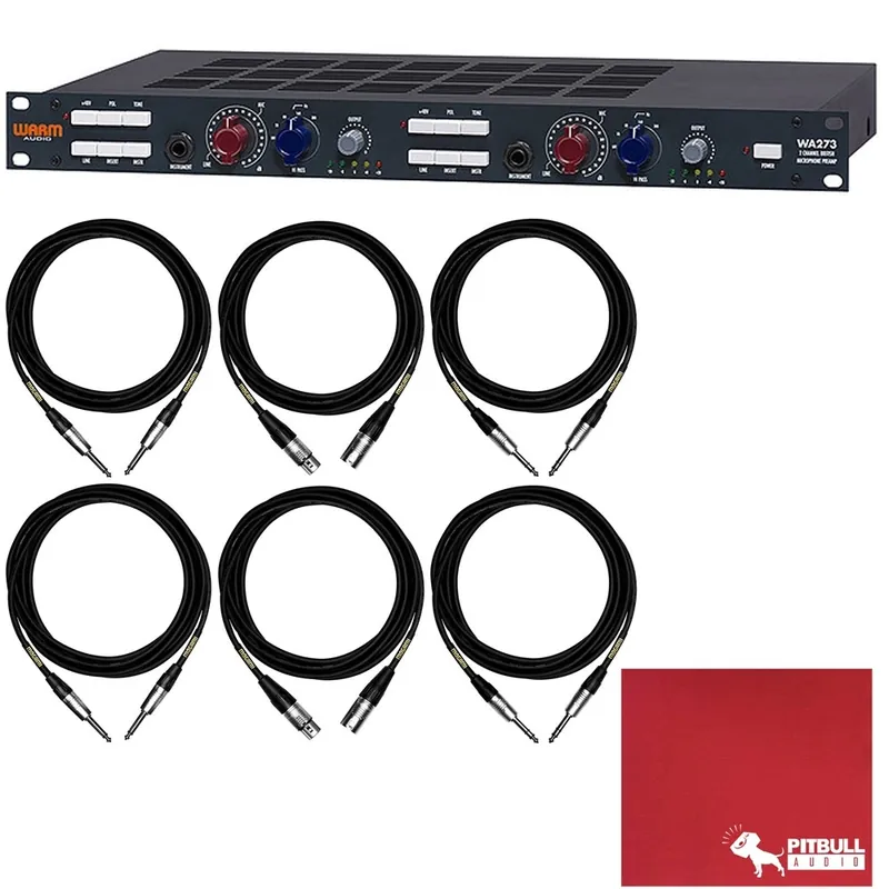 Exclusive Warm Audio WA273 Dual Channel British Microphone Preamp with Mogami Cable Pack