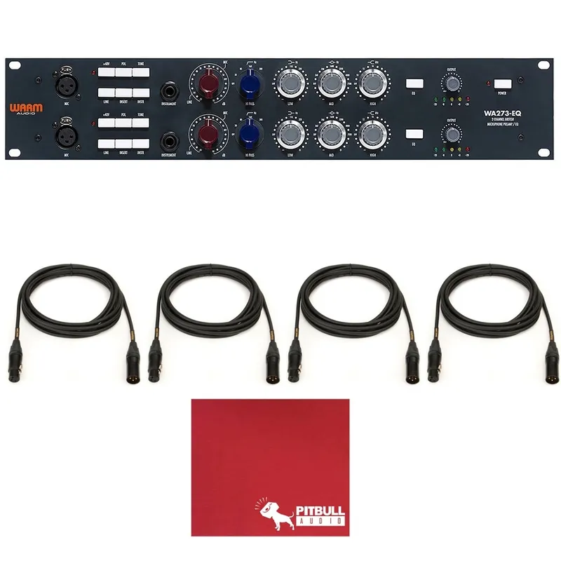 Bargain Warm Audio WA273-EQ Mic/Line/Instrument Preamp & EQ with (4) Mogami Gold XLR Cables
