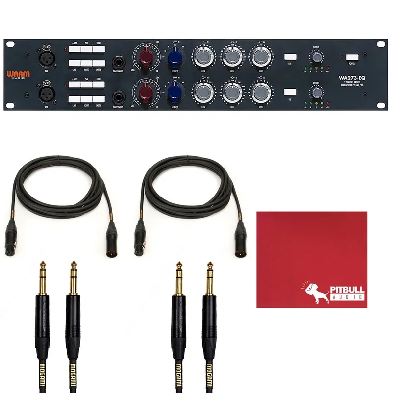Direct From Factory Warm Audio WA273-EQ Mic/Line/Instrument Preamp & EQ with Mogami Gold 1/4TRS and XLR Cables