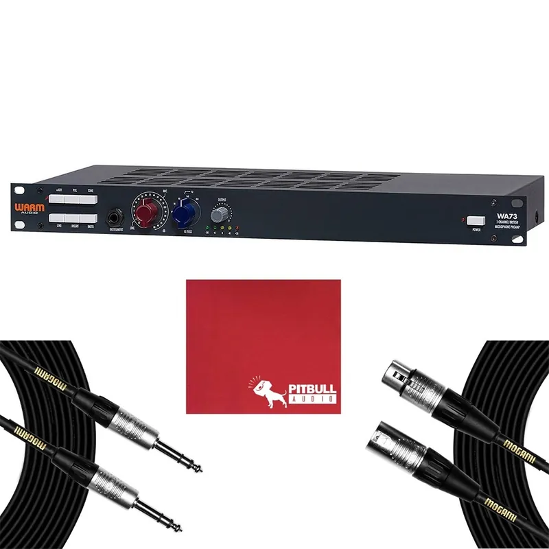 Warm Audio WA73 1-Channel British Microphone Preamp with 25' XLR and 10' TRS Mogami Cables Weekend Sale