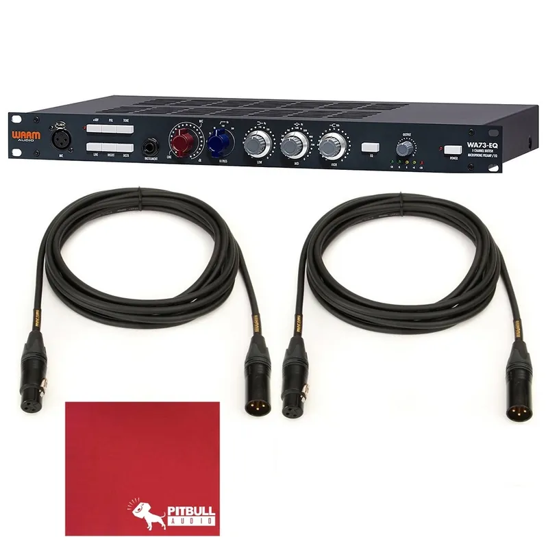 Best Price Warm Audio WA73-EQ 1-Channel British Microphone Preamp & EQ with (2) 25' Mogami XLR Cables