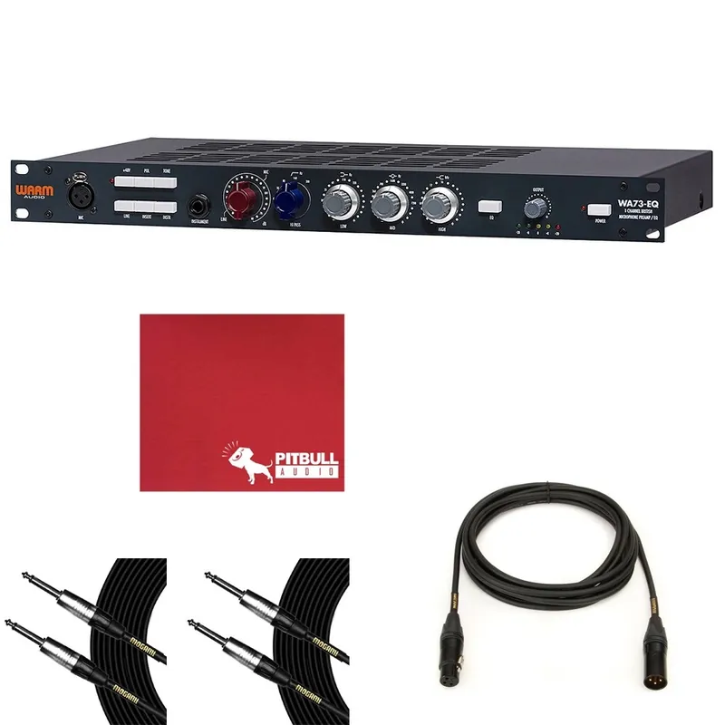 Warm Audio WA73-EQ 1-Channel British Microphone Preamp & EQ with 15' XLR and 10' TS Mogami Cables Shop Now