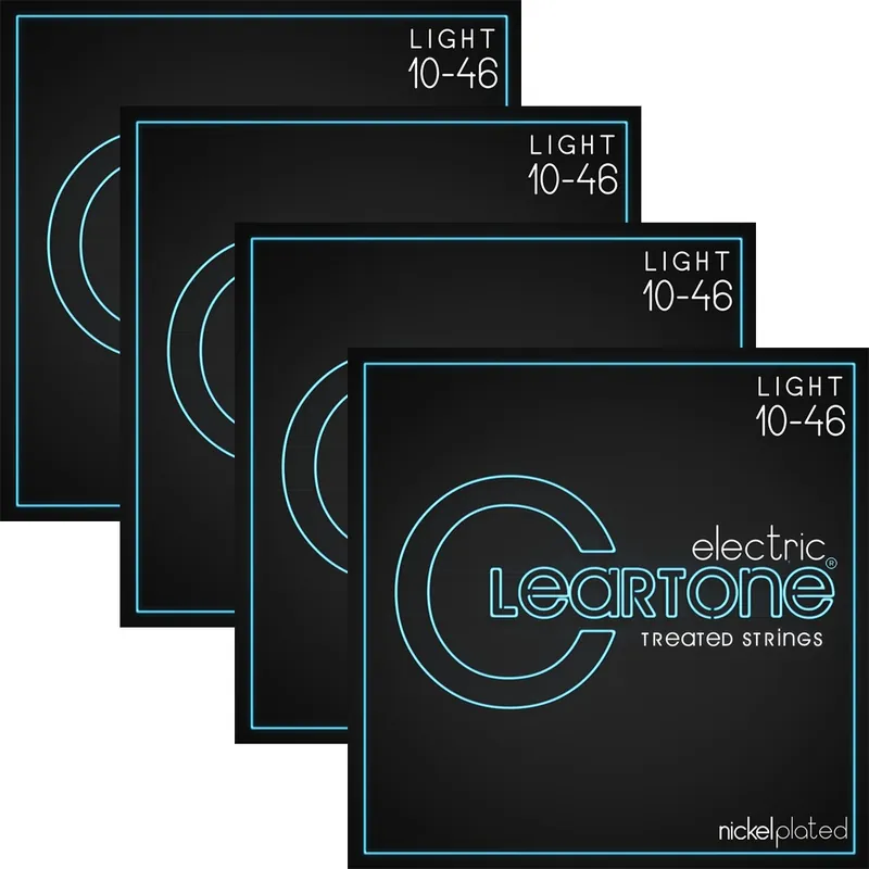 4 Sets of Cleartone 9410 Electric Guitar Strings, Nickel Plated Steel, Coated, Light (10-46) Limited Offer