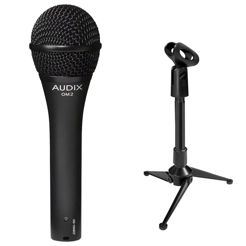 Audix OM2 Dynamic Microphone with Mini Tripod Stand Free Shipping