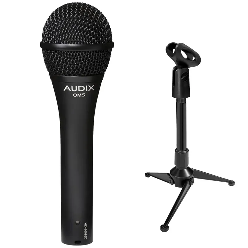 Audix OM-5 Dynamic Microphone with Mini Tripod Stand Popular
