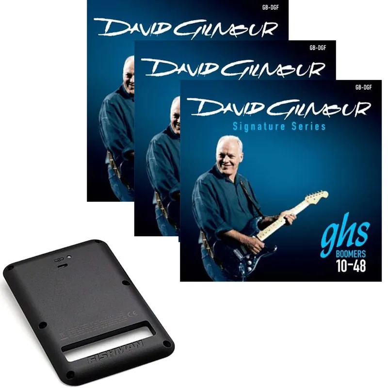 Sale Fishman Fluence Battery Pack for Strat-Black with GHS DG Guitar Strings-Blue