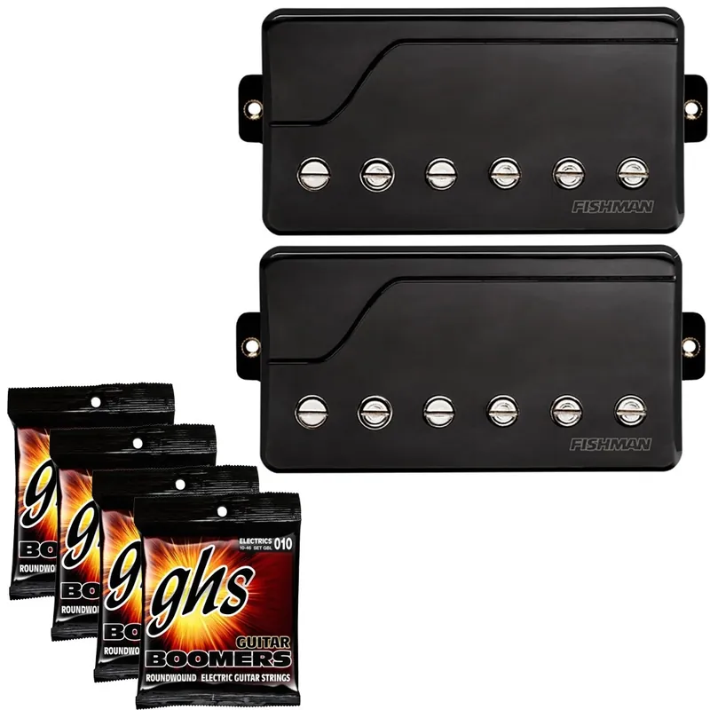 Best Price Fishman Fluence Devin Townsend Pickup Set (Black Nickel) with GHS Strings