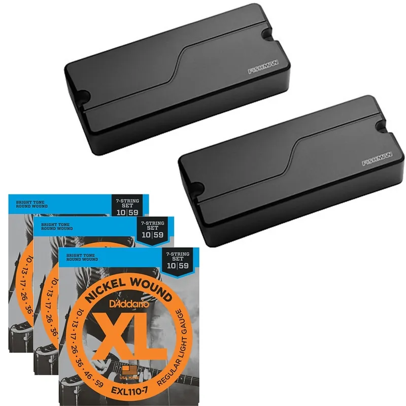 Warranty Included Fishman Fluence Tosin Abasi 7-String Modern Humbucker Set with D'Addario Strings