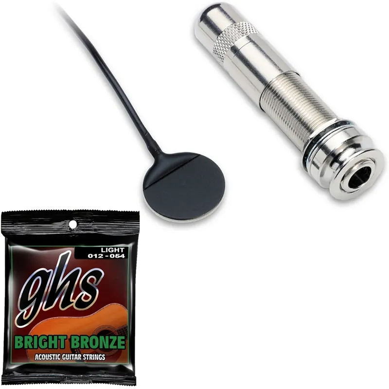 Bulk Order Fishman PRO-SBT-END Soundboard Transducer SBT-E with End Pin Jack with GHS Strings