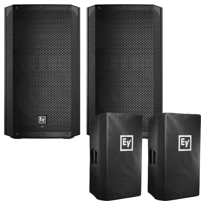 EV Electro Voice ELX200-15P 152-Way Powered Speaker Pair with Covers Flash Sale