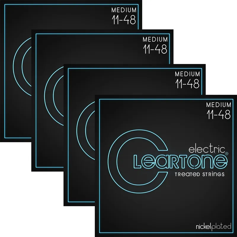 Weekend Sale 4 Sets of Cleartone 9411 Electric Guitar Strings, Nickel Plated Steel, Coated, Medium (11-48)